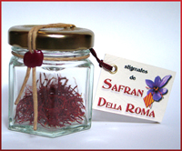 Pot de 0,3 à 0,5 grammes de stigmates de safran bio catalan Della Roma